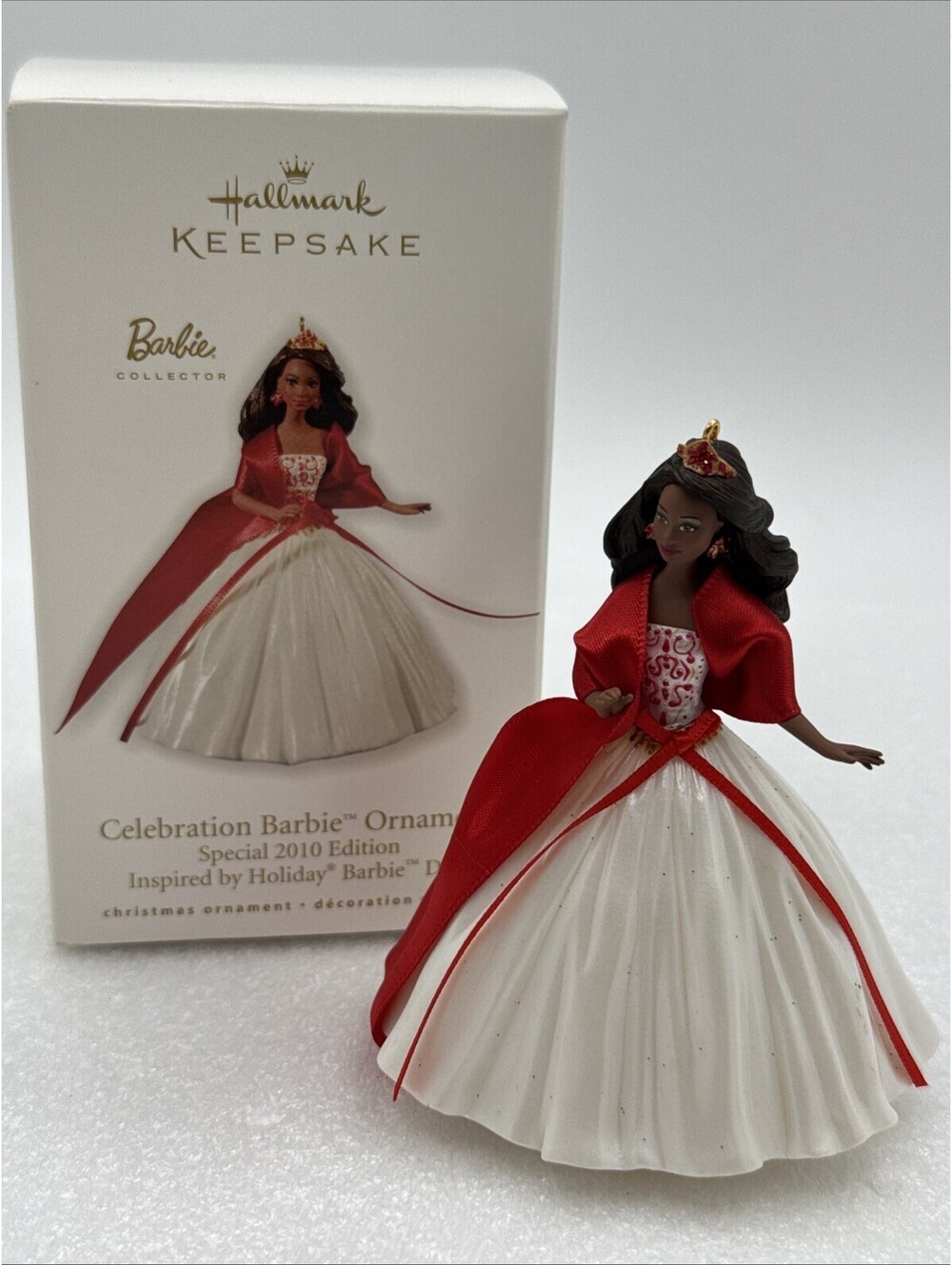 2010 Hallmark Celebration Holiday Barbie African American Ornament Special Ed